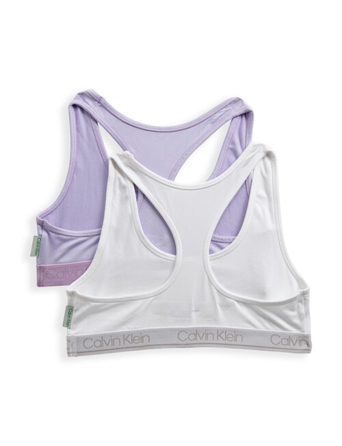 Calvin Klein Recycled Racerback Crop Top, 2-Pack, Lilac & White product photo View 02 L