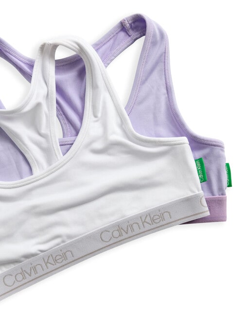 Calvin Klein Recycled Racerback Crop Top, 2-Pack, Lilac & White product photo View 03 L