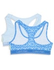 Calvin Klein Recycled Racerback Crop, 2-Pack, Sky & White product photo View 02 S