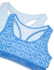 Calvin Klein Recycled Racerback Crop, 2-Pack, Sky & White product photo View 03 S