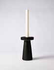 M&Co Rip Pillar Candle Holder, Large, Meteorite product photo View 04 S