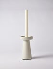 M&Co Rip Pillar Candle Holder, Large, Stone product photo View 04 S