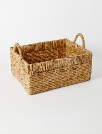 M&Co Rectangle Twisted Weave Basket, Large product photo