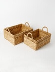 M&Co Rectangle Twisted Weave Basket, Large product photo View 04 S
