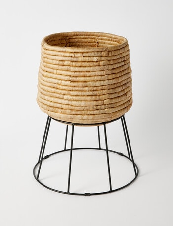 M&Co Stacked Weave Basket Planter product photo