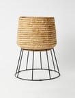 M&Co Stacked Weave Basket Planter product photo View 02 S