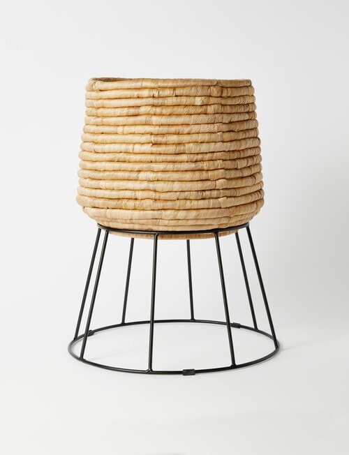 M&Co Stacked Weave Basket Planter product photo View 02 L