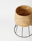 M&Co Stacked Weave Basket Planter product photo View 03 S