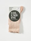 Columbine Texture Merino Crew Sock, Sand product photo View 02 S