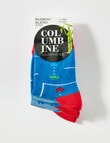 Columbine Games Bamboo Crew Sock, 3-Pack, Blue product photo View 02 S