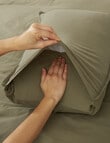Haven Stone Wash Duvet Cover Set, Olive product photo View 04 S