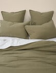 Haven Stone Wash Duvet Cover Set, Olive product photo View 06 S