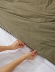 Haven Stone Wash Duvet Cover Set, Olive product photo View 03 S