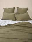 Haven Stone Wash Duvet Cover Set, Olive product photo View 06 S