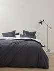 Haven Stone Wash Duvet Cover Set, Coal product photo View 02 S