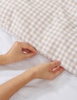 Haven Stone Wash Gingham Duvet Cover Set, Natural product photo View 03 S