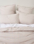 Haven Stone Wash Gingham Duvet Cover Set, Natural product photo View 05 S