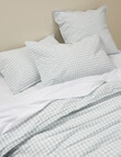 Haven Stone Wash Gingham Duvet Cover Set, Ice Blue product photo View 02 S