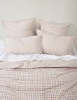 Haven Stone Wash Gingham Duvet Cover Set, Natural product photo View 05 S