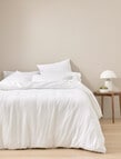 Haven Bed Linen Crinkle Duvet Cover Set, White product photo