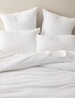 Haven Bed Linen Crinkle Duvet Cover Set, White product photo View 02 S