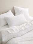 Haven Bed Linen Crinkle Duvet Cover Set, White product photo View 03 S