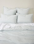 Haven Stone Wash Gingham Duvet Cover Set, Ice Blue product photo View 05 S