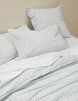 Haven Stone Wash Gingham Euro Pillowcase, Blue product photo