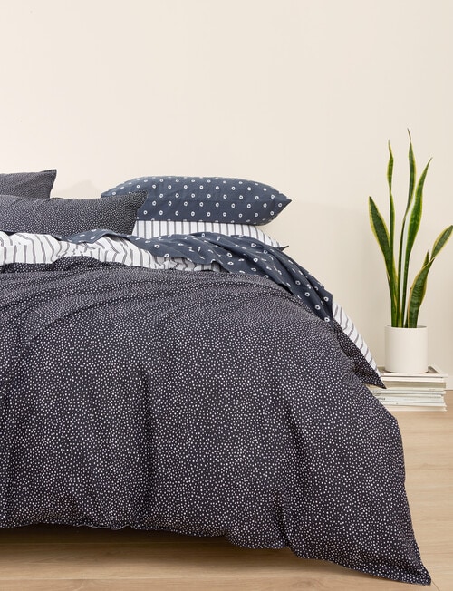 Haven Henri Washed Duvet Cover Set, Midnight product photo View 02 L
