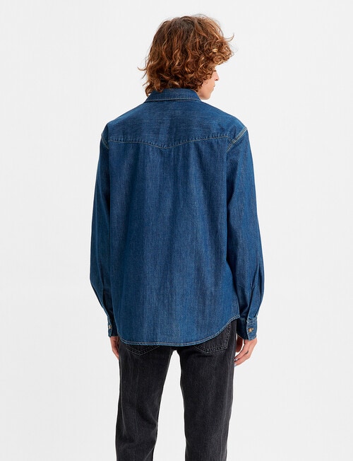 Levis Relaxed Fit Western Shirt, Indigo product photo View 02 L
