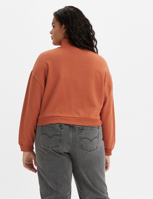 Levis Plus Cosmo 1/4 Zip Sweat, Baked Clay product photo View 02 L