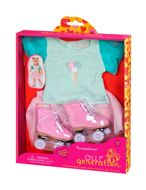 krise Duchess Amazon Jungle Our Generation Scoopalicious Doll Ice Cream Outfit & Roller Skates - Dolls  & Accessories