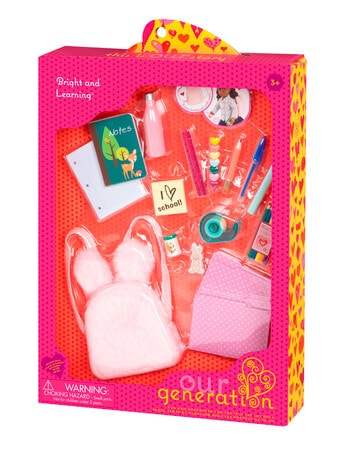 Our Generation Bright & Learning School Supplies & Backpack product photo