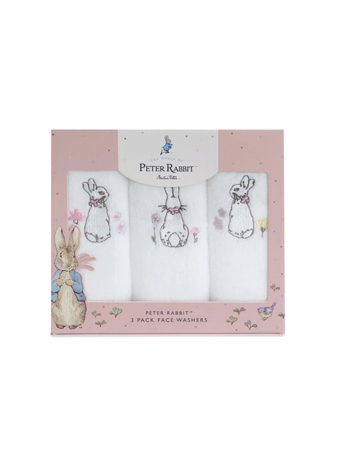 Peter Rabbit New Adventure Face Washer, 3-Pack, Pink product photo