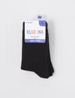 Blue Ink Cotton Crew Sock, 4-Pack, Black product photo