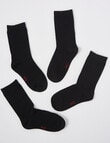 Blue Ink Cotton Crew Sock, 4-Pack, Black product photo View 02 S