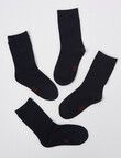 Blue Ink Cotton Rich Crew Sock, 4-Pack, Navy product photo View 02 S