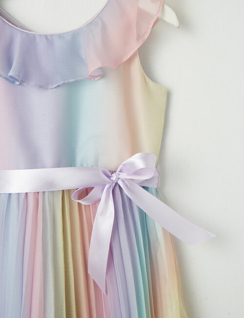 Mac & Ellie Formal Rainbow Ombre Pleated Dress, Lilac product photo View 04 L