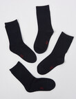 Blue Ink Cotton Crew Sock, 4-Pack, Navy product photo View 02 S