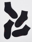 Blue Ink Cotton Rich Quarter Crew Sock, 4-Pack, Navy product photo View 02 S