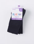 Blue Ink Cotton Rich Knee High Sock, 3-Pack, Navy product photo View 02 S