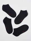 Blue Ink Cotton Anklet Sock, 4-Pack, Navy product photo View 02 S