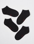 Blue Ink Cotton Anklet Sock, 4-Pack, Black product photo View 02 S