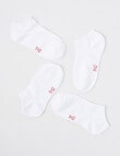 Blue Ink Cotton Rich Anklet Sock, 4-Pack, White product photo View 02 S
