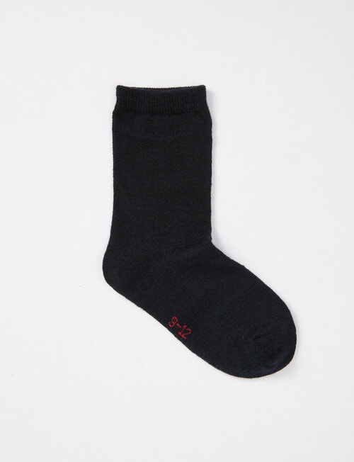 Blue Ink Wool Blend Crew Sock, Navy product photo View 02 L