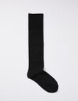 Blue Ink Wool Blend Knee High Sock, Black product photo View 02 S