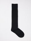Blue Ink Wool Blend Knee High Sock, Navy product photo View 02 S