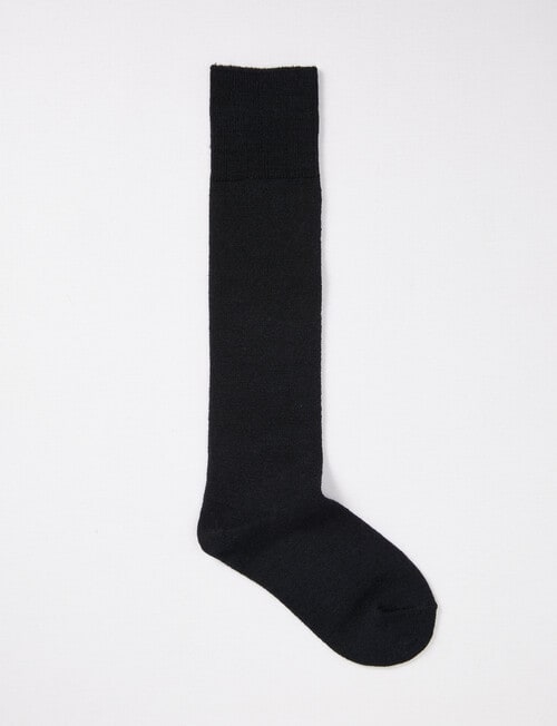 Blue Ink Wool Blend Knee High Sock, Navy product photo View 02 L