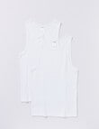 Blue Ink Rib Singlet, 2-Pack, White, 2-16 product photo
