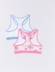 Blue Ink Fruitie Racerback Crop Top, 2-Pack, 8-16 product photo View 02 S
